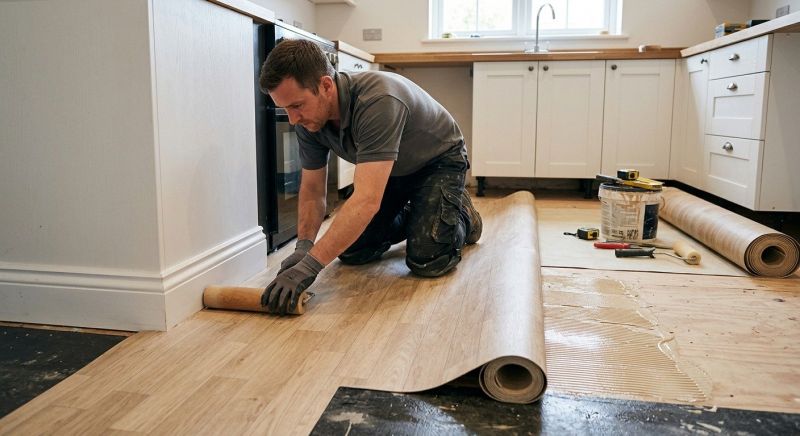 Sheet Linoleum Installation in Highland, MD